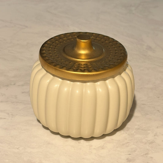 Harvest White Pumpkin Shaped Candle