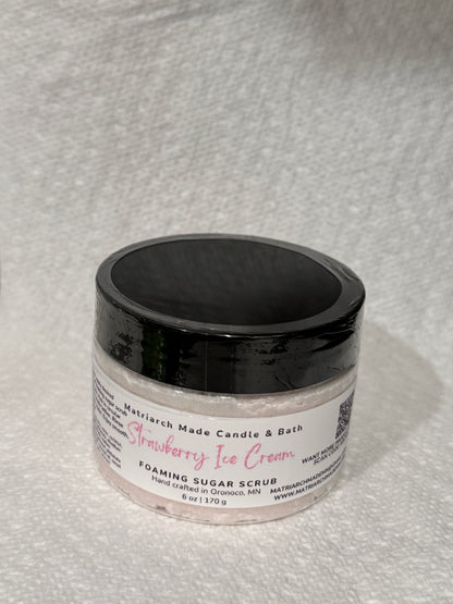 Strawberry Ice Cream Foaming Sugar Scrub